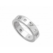 Пръстен BVLGARI BVLGARI от бяло злато със 7 диаманта