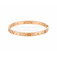 Гривна BVLGARI BVLGARI от розово злато с 12 диаманта