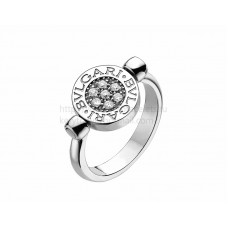 Златен пръстен BVLGARI BVLGARI с преливане и диаманти