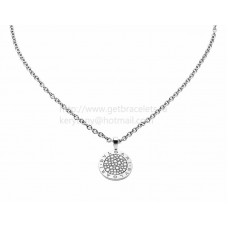 Колие BVLGARI BVLGARI от бяло злато с диаманти Pave