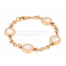 Гривна BVLGARI BVLGARI от розово злато с перла и оникс