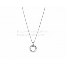 BVLGARI BVLGARI Висулка от бяло злато с диамант и верижка