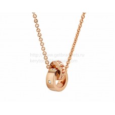 Колие BVLGARI BVLGARI с висулка от розово злато с 5 диаманта
