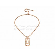 Колие BVLGARI Parentesi от розово злато с диаманти с пълно покритие