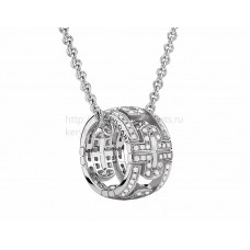 Златна висулка BVLGARI Parentesi с диаманти Pave