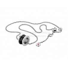 Висулка BVLGARI Save the Children от черна керамика и сребро
