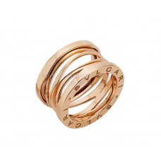 Пръстен Bvlgari B.zero1 Legend Geometric с 4 ленти в розово злато