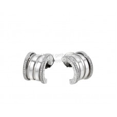 Обеци Bvlgari B.zero1 от бяло злато и диаманти Pave