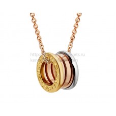 Висулка Bvlgari B.zero1 в розово, бяло и жълто злато