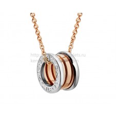 Висулка Bvlgari B.zero1 от розово и бяло злато