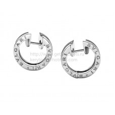 Обеци Bvlgari B.zero1, малки, от бяло злато