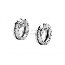 Обеци Bvlgari B.zero1 с малки диаманти и бяло злато
