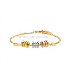 Гривна Bvlgari B.zero1 Soft с 3 функции, жълто, бяло и розово злато