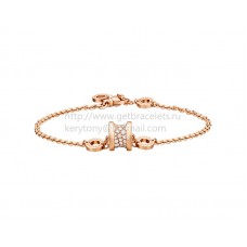 Гривна Bvlgari B.zero1 Soft от розово злато с диаманти Pave