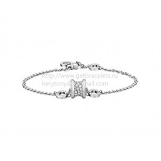Гривна Bvlgari B.zero1 Soft от бяло злато с диаманти Pave