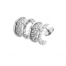 Обеци Bvlgari B.zero1 от бяло злато с диаманти Pave