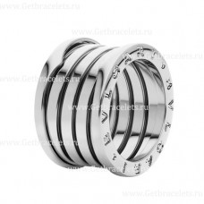 Пръстен Bvlgari B.zero1 за XX-та годишнина с 5 ленти от 18-каратово бяло злато
