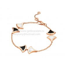 Гривна Bvlgari DIVAS Dream от розово злато с перлени камъни и оникс BR856995