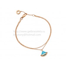 Гривна Bvlgari DIVAS Dream, розово злато с тюркоаз