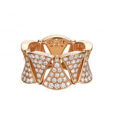 Пръстен Bvlgari DIVAS Dream от розово злато с диаманти с пълно покритие