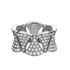 Пръстен Bvlgari DIVAS Dream от бяло злато с диаманти с пълно покритие