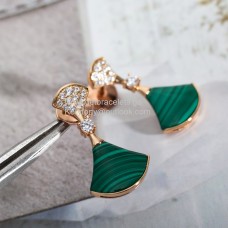 Обеци Bvlgari Divas Dream с малахит и диаманти Pave от розово злато с отстъпка