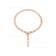 Колие Bvlgari Serpenti от 18-каратово розово злато с диаманти с пълно покритие Колие Bvlgari Serpenti от 18-каратово розово злато с диаманти с пълно покритие