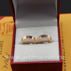 Обеци Cartier Love от розово злато