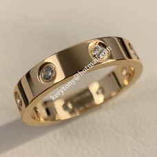 Пръстен Cartier Love от 18-каратово розово злато с 8 диаманта