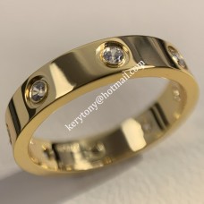 Пръстен Cartier Love от 18-каратово жълто злато с 8 диаманта