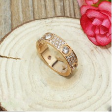 Пръстен Cartier Love от 18-каратово розово злато с паважни диаманти и 6 големи диаманта