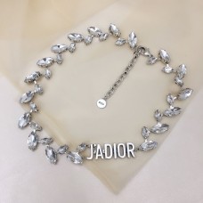 Сребърно колие Christian Dior JADIOR с диаманти Marquise и жени, бял кристал