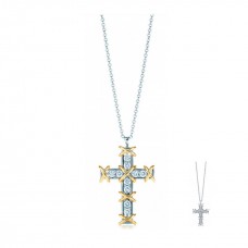 Колие с висулка Tiffany Schlumberger с десет камъка и диаманти America Lady