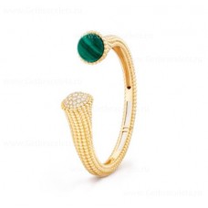 Гривна Van Cleef Arpels Perlee Couleurs от жълто злато с диамант малахит