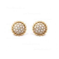 Обеци Van Cleef Arpels Perlee Diamonds от жълто злато