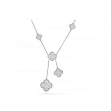 Колие Van Cleef Arpels Perlee Magic Alhambra с 6 мотива и диаманти