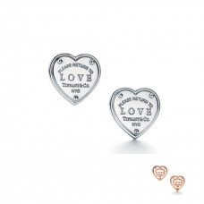 Обеци Tiffany Heart Love с диаманти и фини бижута за жени