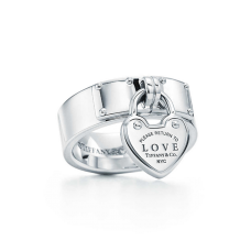 Връщане към пръстена за заключване Tiffany Love от стерлингово сребро