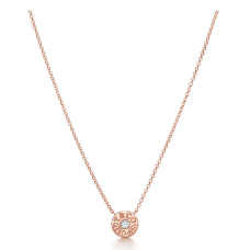 Висулка Tiffany 1837 с един диамант, сребро/розово злато