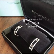 Обеци Tiffany Atlas Hollow от стерлингово сребро с кристали, дамски бижута