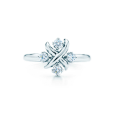 Сребърни пръстени Tiffany Co. Schlumberger Lynn, диаманти, бижута за Свети Валентин