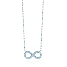 Сребърни бижута Tiffany Infinity с диаманти и висулка