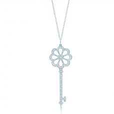 Висулка Tiffany Keys Bloom Key Chair с диаманти във формата на цвете, ревю за жени, САЩ