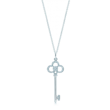 Висулка Tiffany Keys Crown Key Phanty With Diamonds, сребърна верижка, бижута, разпродажба във Великобритания