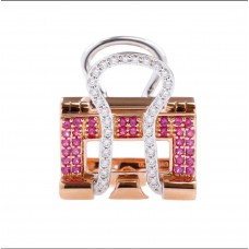 Обеци Tiffany с розово злато 925, сребро, женски диаманти, розови кристали, сгъваеми клипсове