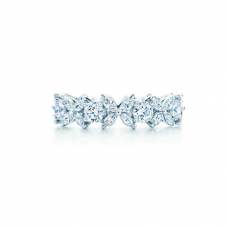 Пръстен Tiffany Victoria с редуващи се диаманти, сребро 925