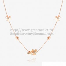 Колие Van Cleef Arpels Frivole от розово злато с 9 кръгли диаманта