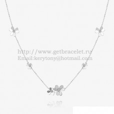 Колие Van Cleef Arpels Frivole от бяло злато с 9 кръгли диаманта