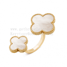 Пръстен Van Cleef Arpels Magic Alhambra от жълто и бяло злато