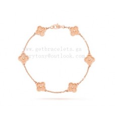 Гривна Van Cleef Arpels Sweet Alhambra с 6 мотива, розово злато